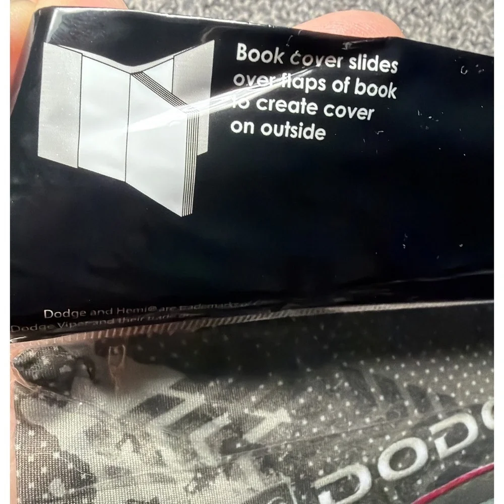 Dodge Viper Stretchable Fabric Book Cover NEW for Books Larger Than 10